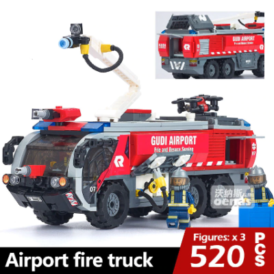 Конструктор пожарен автомобил Airport Fire Truck GUDI 9225