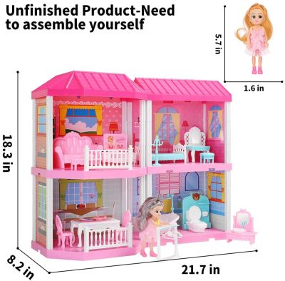 Двуетажна къща за кукли Dollhouse