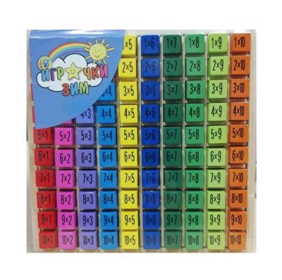 Дървена образователна таблица за умножение - аритметично помагало