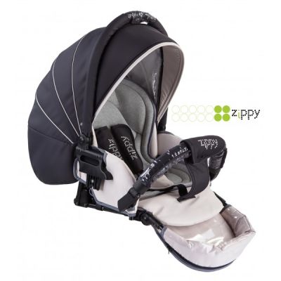 Zippy Natural бебешка количка 2в1 черно със бяло