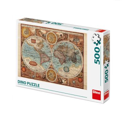 Пъзел Карта на света 1626 година – 500 части Dino 99476