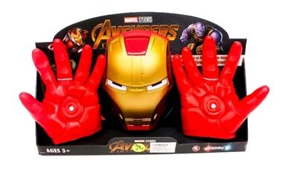 Светеща маска с ръкавици Железният човек Avengers