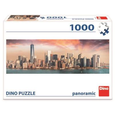 Панорамен Пъзел Манхатън в здрач 1000 части Dino 545458