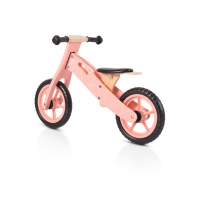 Дървен балансиращ велосипед Мони PINK 5018