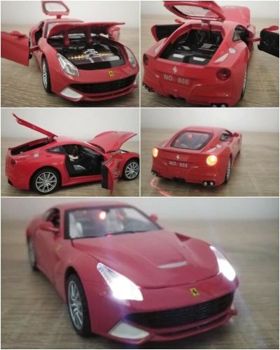 Метална количка 1:32 Ferrari F12 със звук и светлини