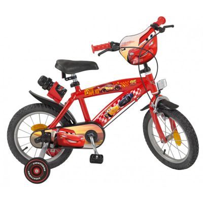 Детски велосипед с помощни колела Cars 754 Toimsa 14"