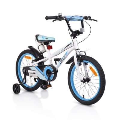 Детски велосипед Byox с помощни колела 18" PIXY БЯЛ/СИН