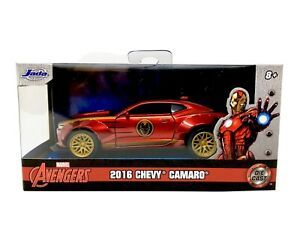 Метален автомобил Marvel 2016 Chevy Camaro Iron Man Jada 1:32