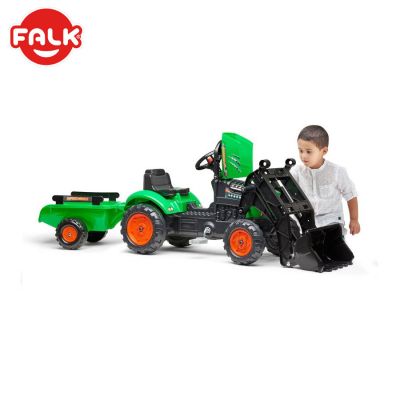 Детски трактор с ремарке и гребло Falk 2031M