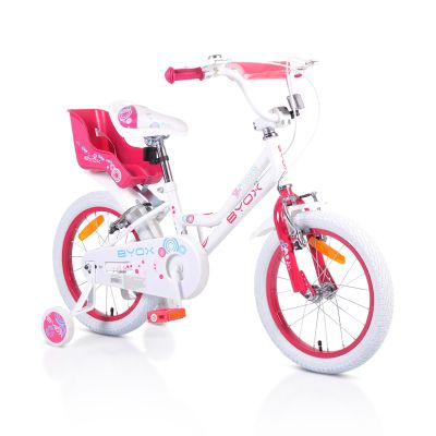 Детски велосипед BYOX със спомагателни колела 16" Little Princess 