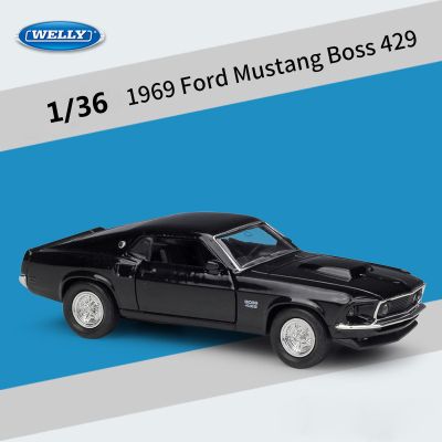 Метална количка Ford Mustang Boss 429 1969 Welly 1:34