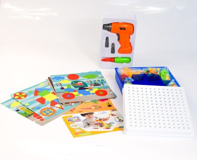 Детски конструктивен комплект с винтоверт Creative Double Sided Box 6 в 1 