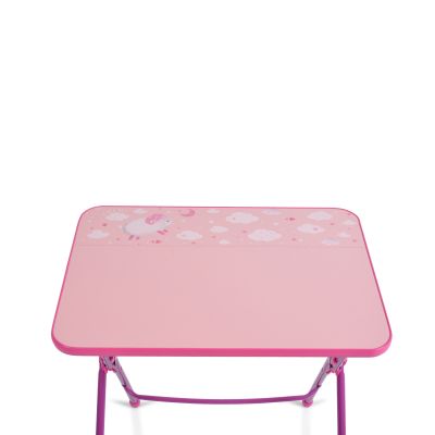 Детска сгъваема маса със стол Nika pink