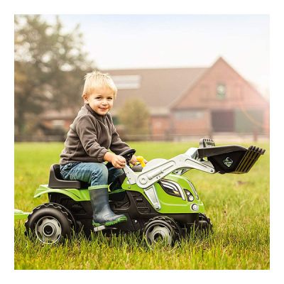 Детски трактор с педали,ремарке и товарач Smoby Farmer 710109