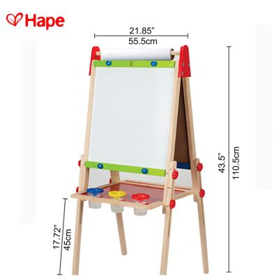 Детска дървена двустранна дъска за рисуване Hape H1010
