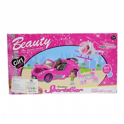 Розова кола за кукли Beauty Fashion Car 7898