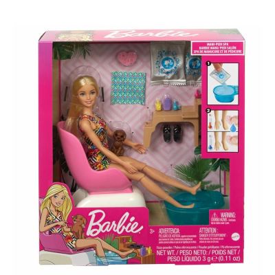 Кукла Барби WELLNESS Спа салон за маникюр и педикюр BARBIE GHN07