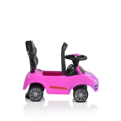 Кола за яздене и бутане с родителски контрол RIDER 2 В 1 розов