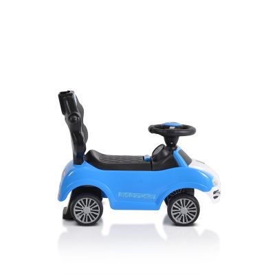 Кола за яздене и бутане с родителски контрол RIDER 2 В 1 син цвят