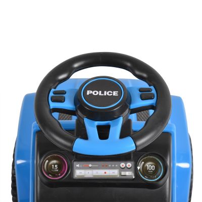 Кола за яздене и бутане с родителски контрол и сенник POLICE 219 синя
