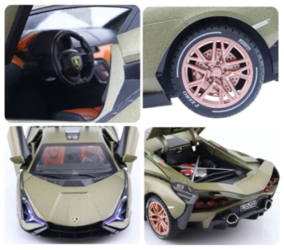 Метален автомобил със звук и светлини Lamborghini FKP37 1/24 