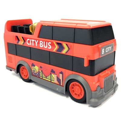 Двуетажен автобус City Bus със звук и светлина POLICE Dickie 203302032