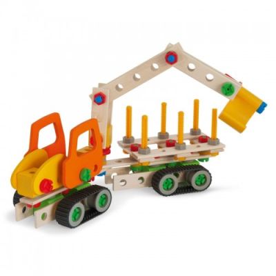 Дървен конструктор Строителни машини 4 в 1 Eichhorn - 100039096