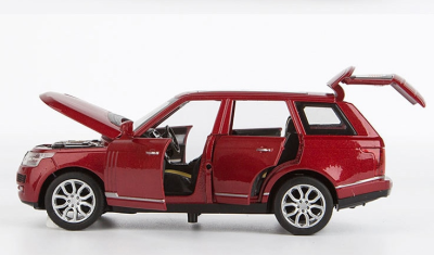 Метална количка Range Rover със звук и светлини червена