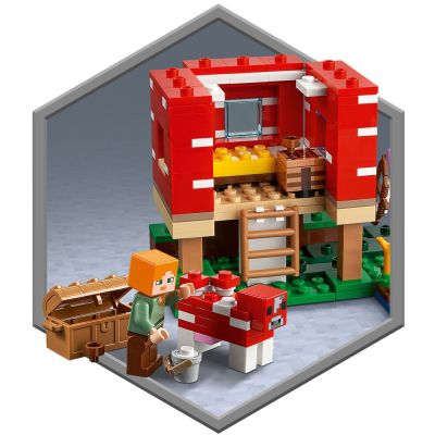 Конструктор LEGO Minecraft Къщата на гъбите 21179