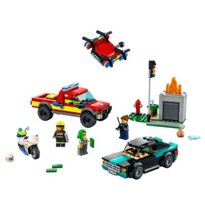Конструктор LEGO CITY Спасение при пожар и полицейско преследване 60319