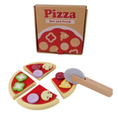 Дървен комплект за рязане пица 4221