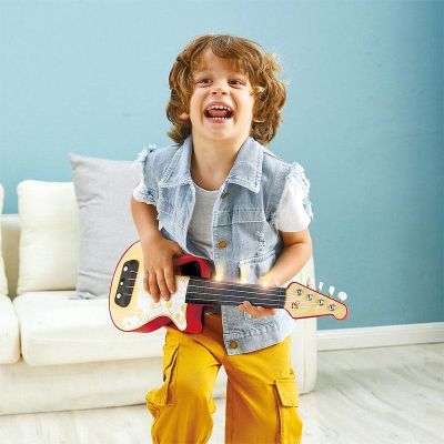 Детско електронно укулеле Rock and roll Уча се да свиря със светлини Hape H0624