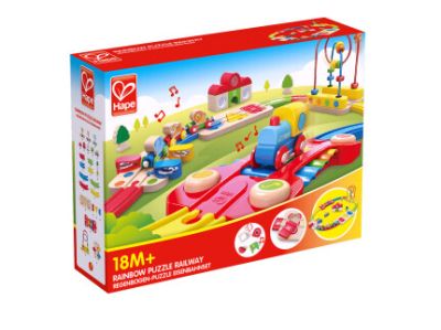 Дървено музикално влакче с аксесоари Rainbow Hape 3826