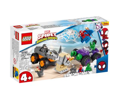 Конструктор LEGO Spidey 10782 Хълк срещу Носорога – схватка с камиони