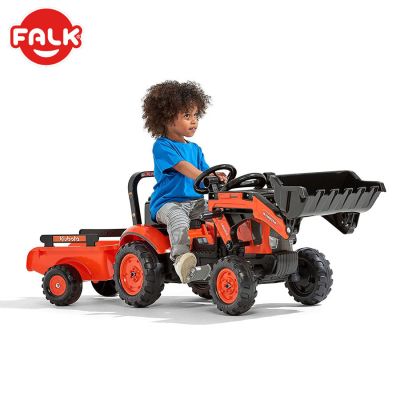 Детски трактор с гребло и ремарке Komatsu Falk 2065AM