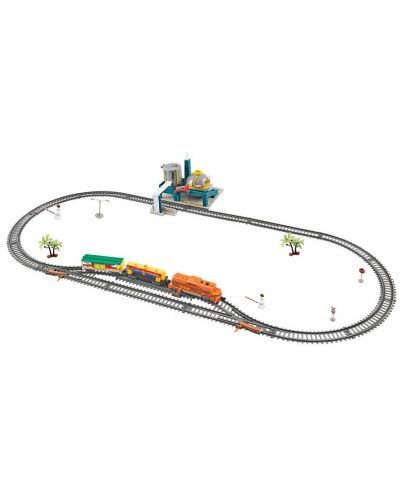 Детски товарен влак с релси и петролна рафинерия POWER TRAIN; 20820