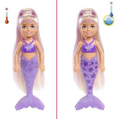Кукла Barbie трансформация цветни русалки Челси HCC75
