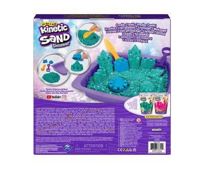 Kinetic Sand Блестящ пясъчен замък, тюркоаз Spin Master 6061828