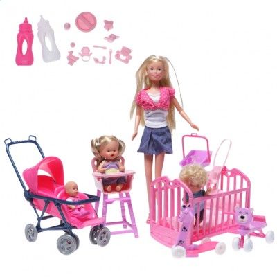 Кукла с три бебета с количка Steffi Love 105736350