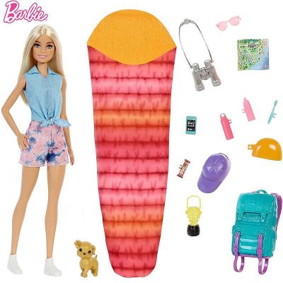 Кукла Барби с кученце на къмпинг Малибу Barbie HDF73