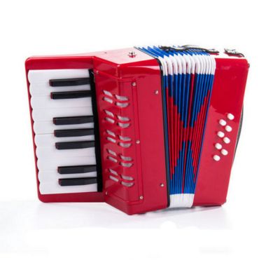 Детски акордеон с 17 клавиша червен