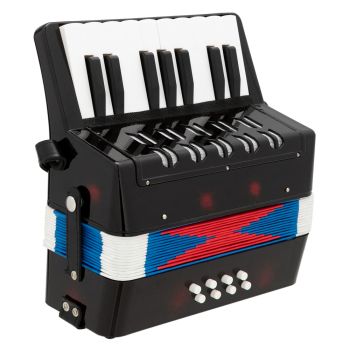 Детски акустичен акордеон с 17 клавиша черен