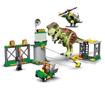 Конструктор LEGO Jurassic World 76944 - Бягство на тиранозавър рекс
