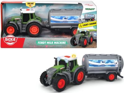 Трактор с ремърке Цистерна за мляко Dickie Toys - 203734000
