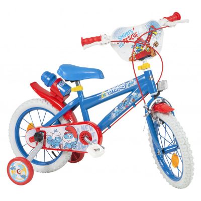 Детски велосипед с помощни колела Smurfs 1452 Toimsa 14"