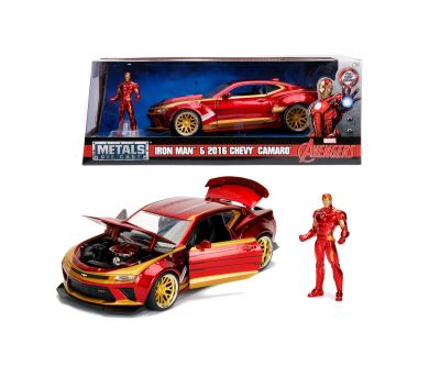Метален автомобил Marvel Iron Man 2016 Chevy Camaro SS 1:24 Jada Toys 225003