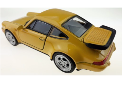 Метална кола Porsche 911 Turbo Welly 1:34 жълт