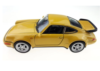 Метална кола Porsche 911 Turbo Welly 1:34 жълт