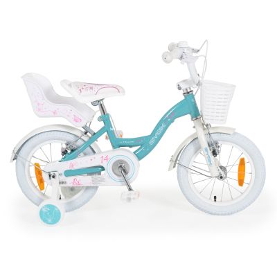 Детски велосипед с помощни колела Byox 14'' Flower MINT