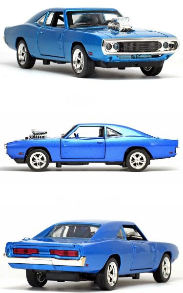 Метална кола 1970 Dodge Chargers Fast & Furious 1:32 BLUE